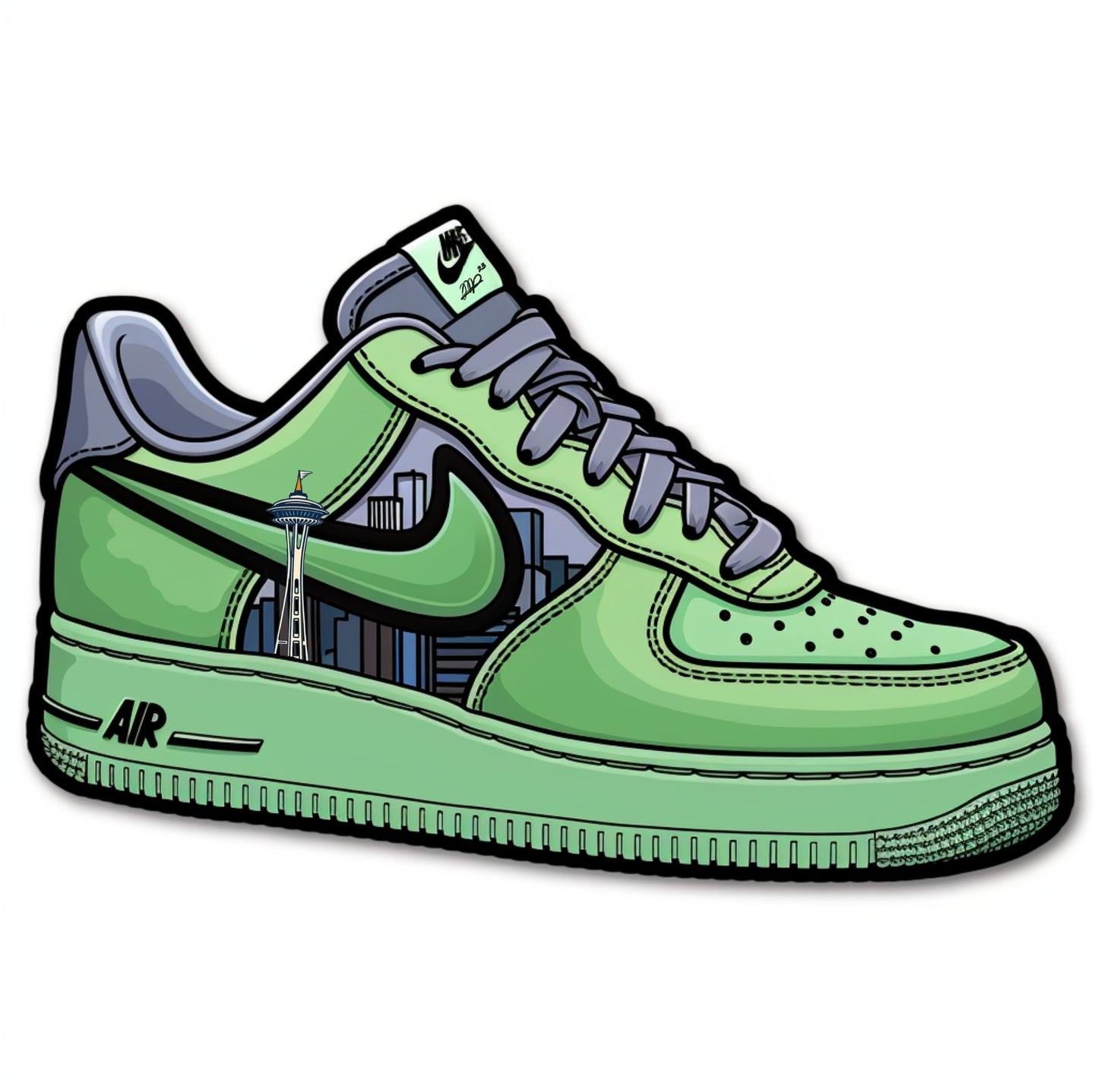 Emerald City Nike AF1 Sticker