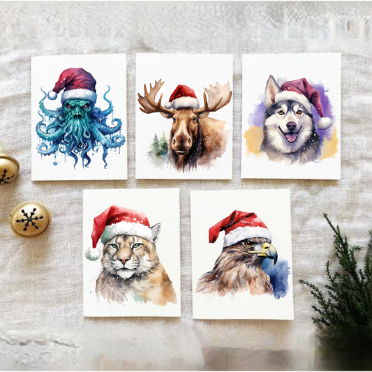 Sport Mascot Christmas Card Set