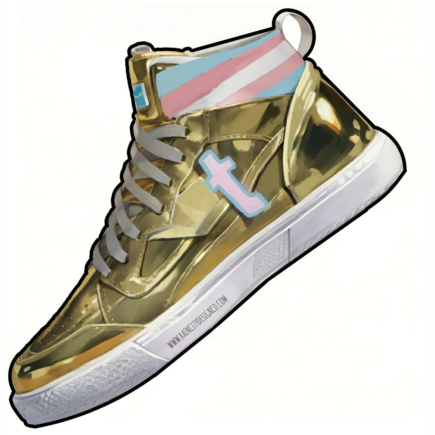 Trans Pride Sneaker Sticker