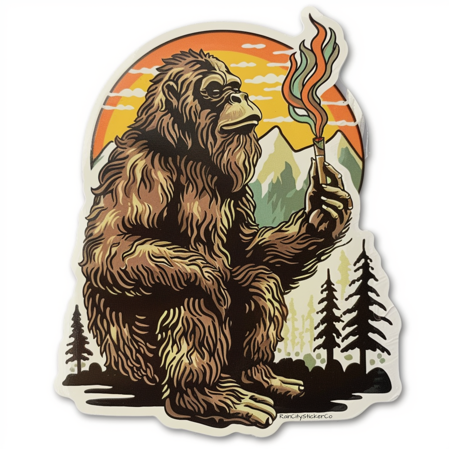 Cascade Mountains High Sticker