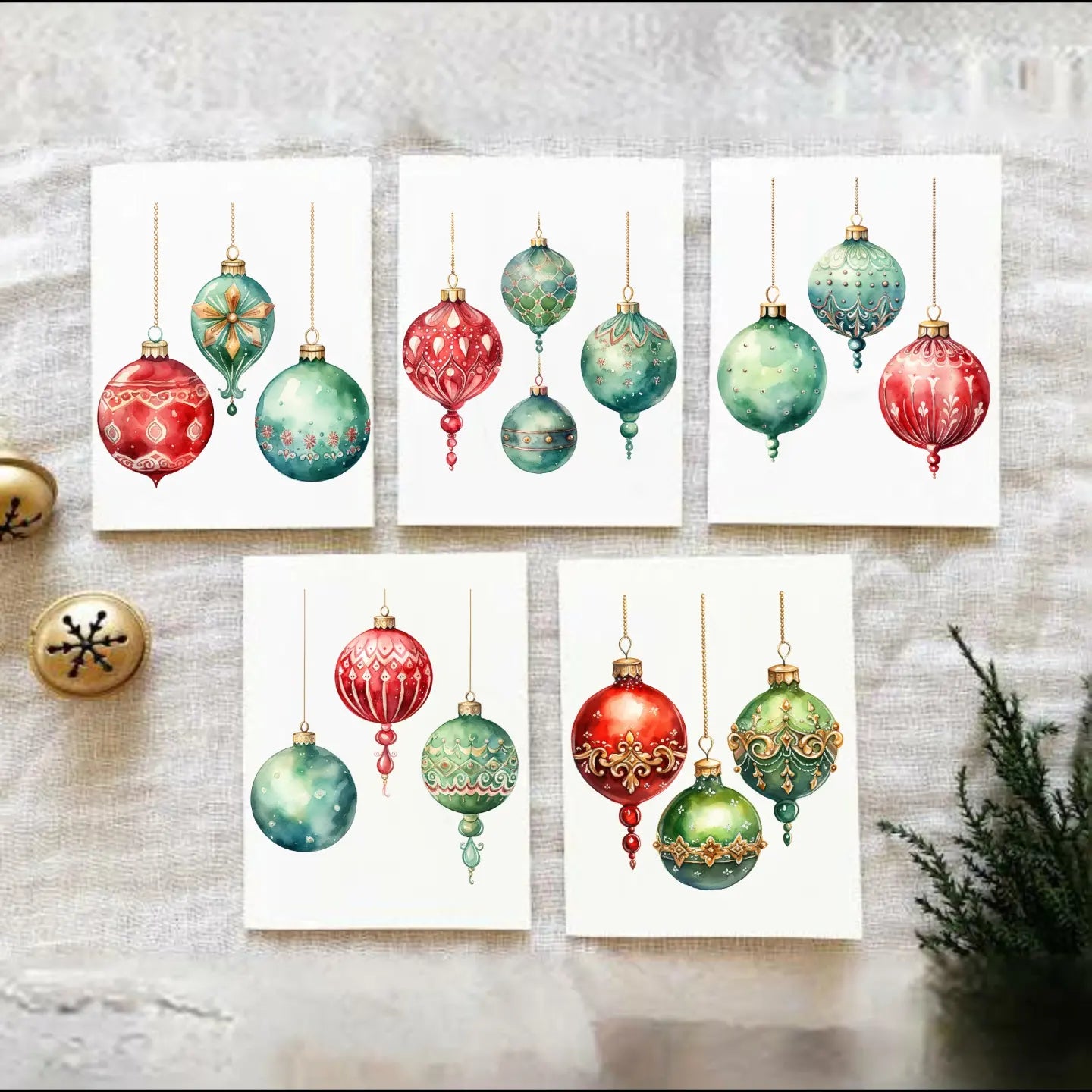 Christmas Ornament Greeting Cards